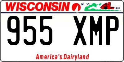 WI license plate 955XMP