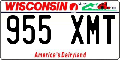WI license plate 955XMT