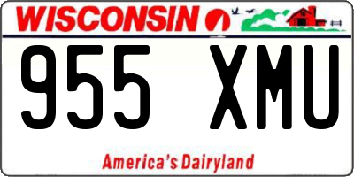 WI license plate 955XMU