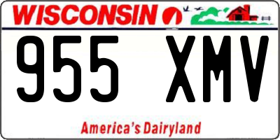 WI license plate 955XMV