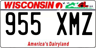 WI license plate 955XMZ
