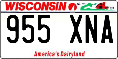WI license plate 955XNA