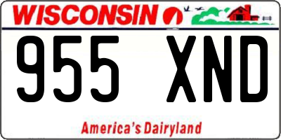 WI license plate 955XND