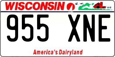 WI license plate 955XNE