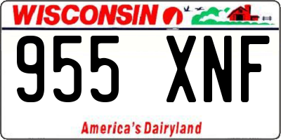 WI license plate 955XNF
