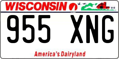 WI license plate 955XNG