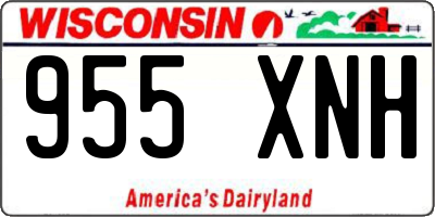 WI license plate 955XNH