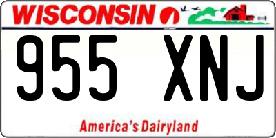 WI license plate 955XNJ
