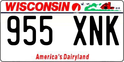 WI license plate 955XNK