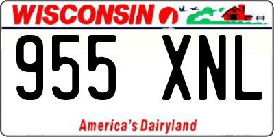WI license plate 955XNL
