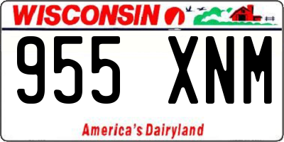 WI license plate 955XNM