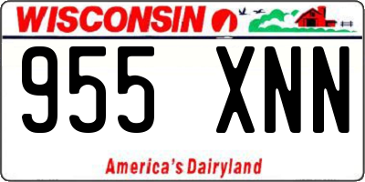 WI license plate 955XNN