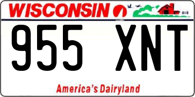 WI license plate 955XNT