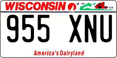 WI license plate 955XNU