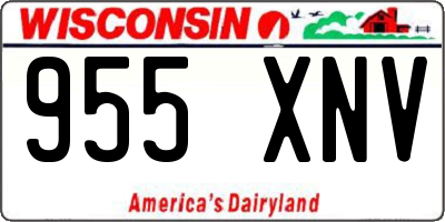 WI license plate 955XNV