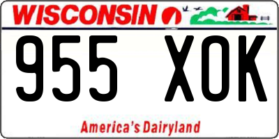 WI license plate 955XOK