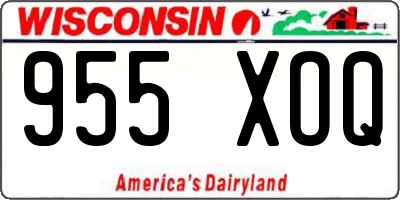 WI license plate 955XOQ
