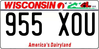 WI license plate 955XOU