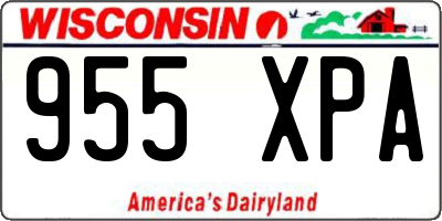 WI license plate 955XPA