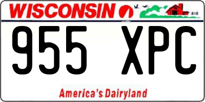 WI license plate 955XPC