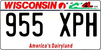 WI license plate 955XPH