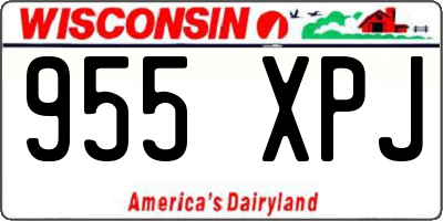 WI license plate 955XPJ