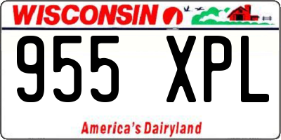 WI license plate 955XPL