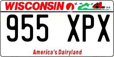 WI license plate 955XPX