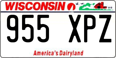 WI license plate 955XPZ