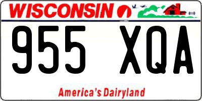 WI license plate 955XQA