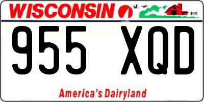 WI license plate 955XQD