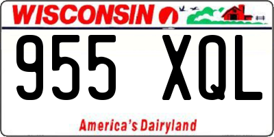 WI license plate 955XQL