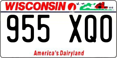 WI license plate 955XQO