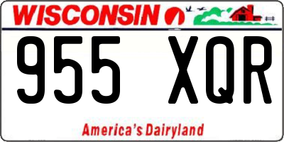WI license plate 955XQR