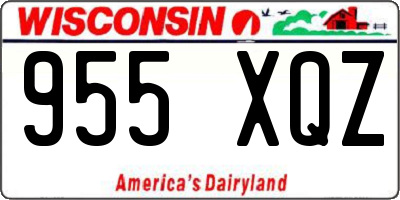 WI license plate 955XQZ