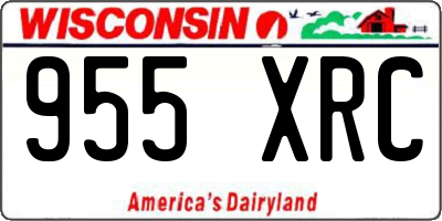 WI license plate 955XRC