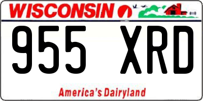 WI license plate 955XRD