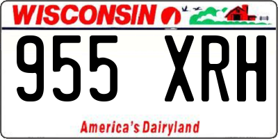 WI license plate 955XRH