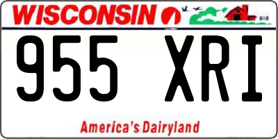 WI license plate 955XRI