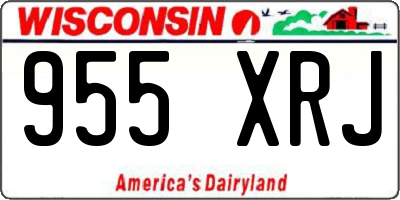 WI license plate 955XRJ