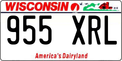 WI license plate 955XRL