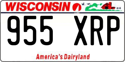 WI license plate 955XRP