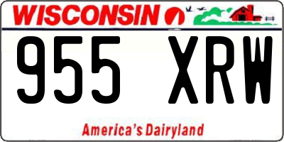 WI license plate 955XRW