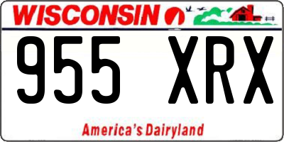 WI license plate 955XRX