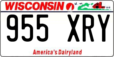 WI license plate 955XRY