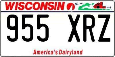 WI license plate 955XRZ