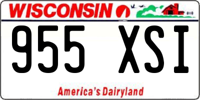 WI license plate 955XSI
