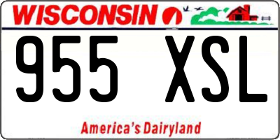 WI license plate 955XSL
