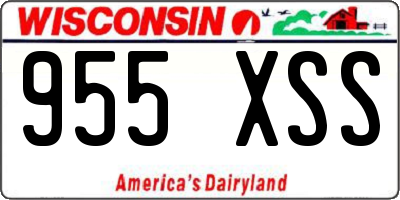 WI license plate 955XSS