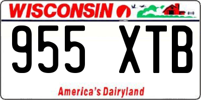 WI license plate 955XTB